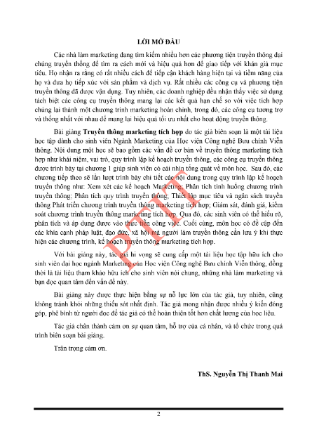 Bài Giảng Truyền Thông Marketing Kết Hợp PDF tải FREE