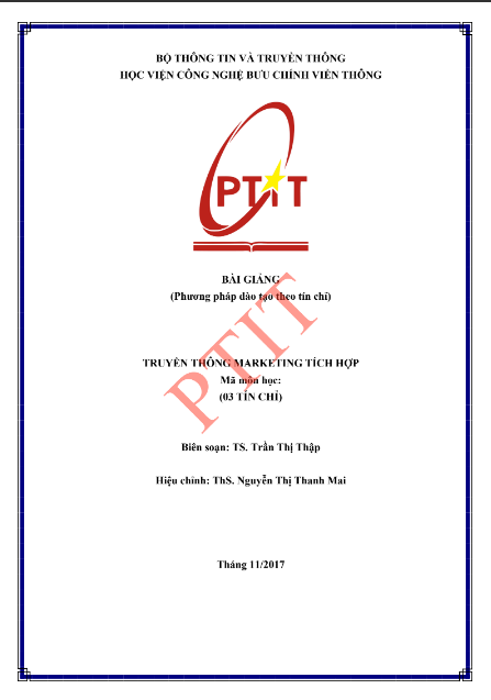 Bài Giảng Truyền Thông Marketing Kết Hợp PDF tải FREE