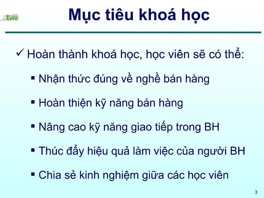 Bài giảng Kỹ Năng Bán Hàng PDF tải FREE