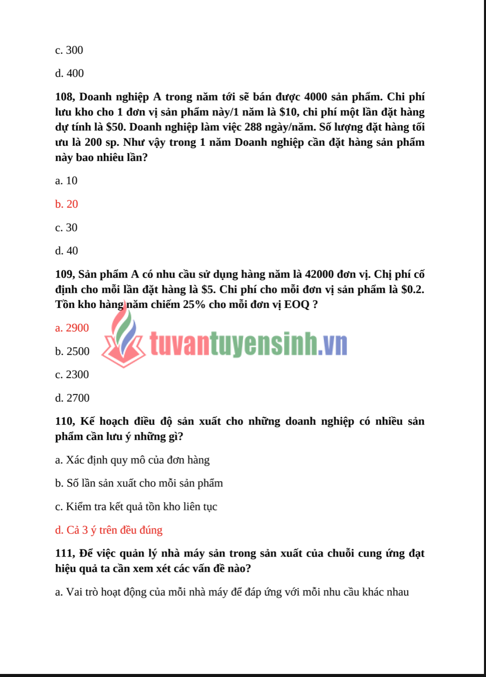 Đề cương ôn Quản Trị Chuỗi Cung Ứng - HUIT PDF tải FREE 2