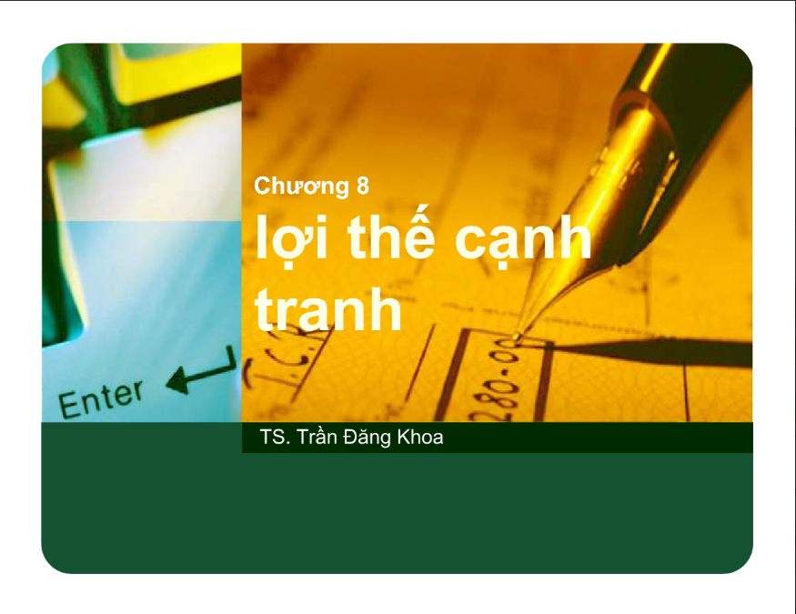 Giáo Trình Lợi Thế Cạnh Tranh PDF tải FREE