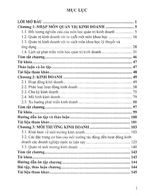 Giáo Trình Quản Trị Kinh Doanh Tập 1 - NEU PDF tải FREE