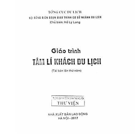 Giáo Trình Tâm Lý Khách Du Lịch PDF tải FREE