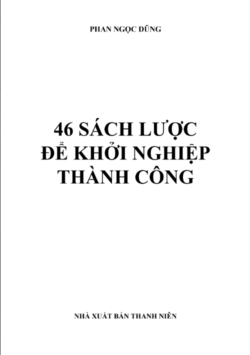 Sách 46 Sách Lược Để Khởi Nghiệp Thành Công PDF tải FREE