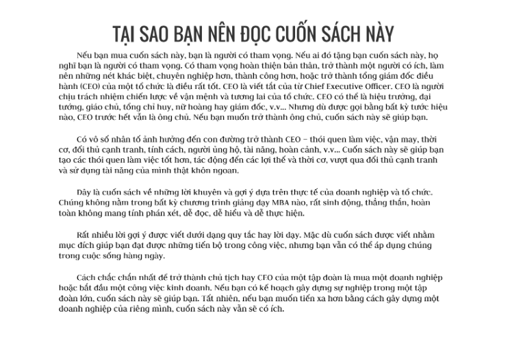 Sách Bí Quyết Để Trở Thành CEO Xuất Sắc PDF tải FREE 6 Sách Bí Quyết Để Trở Thành CEO Xuất Sắc PDF tải FREE