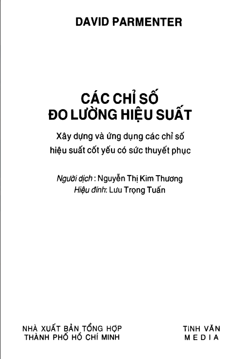 Sách Các Chỉ Số Đo Lường Hiệu Suất PDF tải FREE 6 Sách Các Chỉ Số Đo Lường Hiệu Suất PDF tải FREE