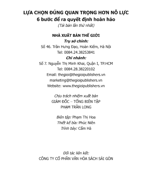Sách Lựa Chọn Đúng Quan Trọng Hơn Nỗ Lực PDF tải FREE