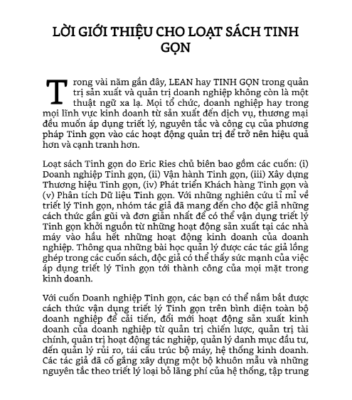 Sách Vận Hành Tinh Gọn Bộ Công Cụ Chiến Lược Dành Cho Start Ups PDF tải FREE