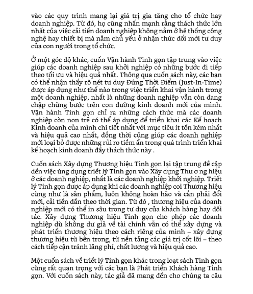 Sách Vận Hành Tinh Gọn Bộ Công Cụ Chiến Lược Dành Cho Start Ups PDF tải FREE