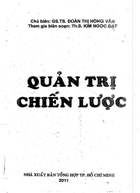 Tải FREE Giáo Trình Quản Trị Chiến Lược PDF