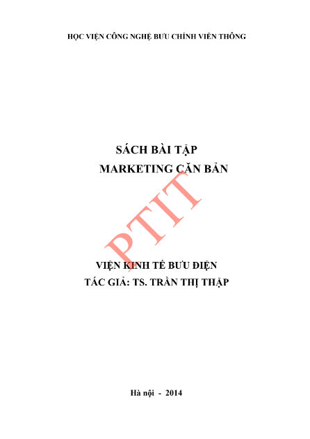 Tải FREE Sách Bài Tập Marketing Căn Bản PDF