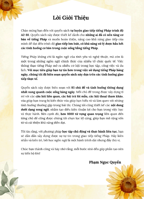 Tải FREE sách 85 Chủ Đề Luyện Nói Hằng Ngày Trong Tiếp Pháp PDF