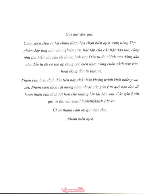 Tải FREE sách Đầu Tư Tài Chính - UEH PDF