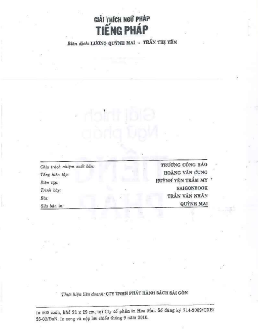 Tải FREE sách Giải Thích Ngữ Pháp Tiếng Pháp PDF có tiếng Việt