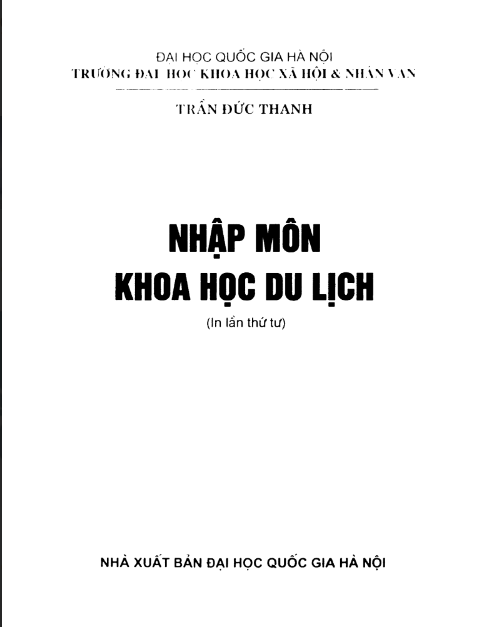 Tải FREE sách Nhập Môn Khoa Học Du Lịch PDF