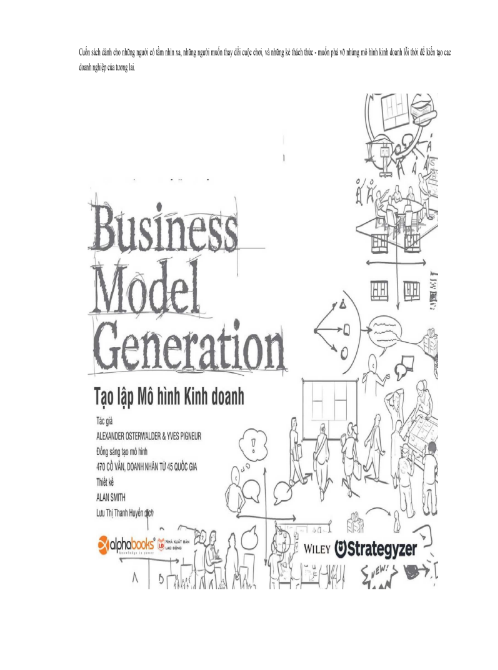 Tải FREE sách Tạo Lập Mô Hình Kinh Doanh PDF