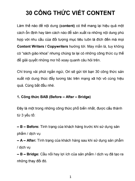 Tải FREE sách Tổng Hợp 30 Công Thức Copywriting Thúc Đẩy Tương Tác Trên Mạng Xã Hội PDF