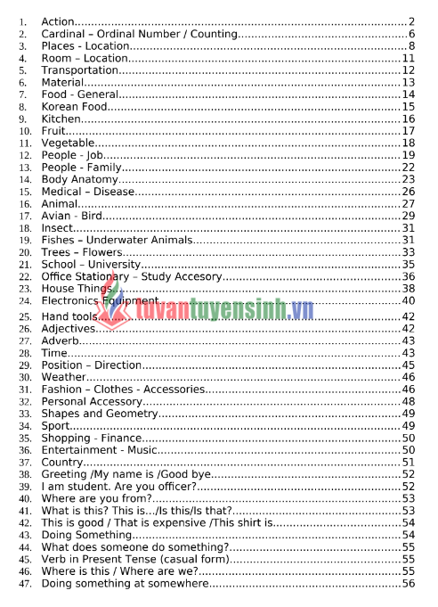 Tải FREE sách Từ Điển Tiếng Hàn Bằng Hình Ảnh PDF