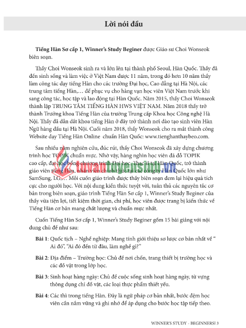 Tải FREE sách Winner's Study Korean Beginner PDF