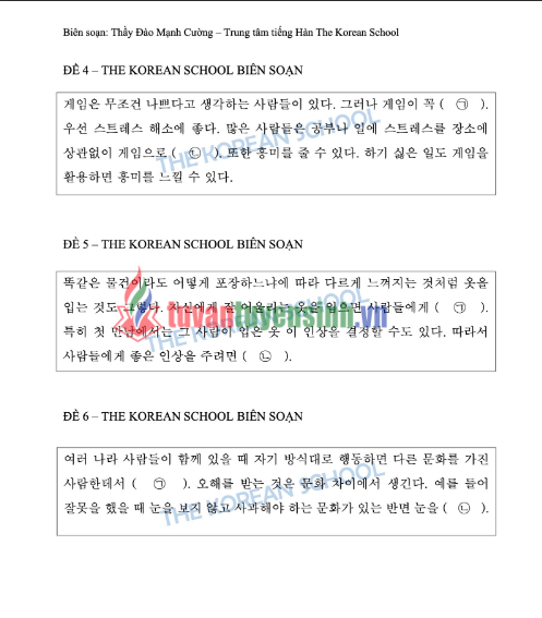 Tải FREE tài liệu 1000 Câu Viết 52 TOPIK II PDF 6 Tải FREE tài liệu 1000 Câu Viết 52 TOPIK II PDF