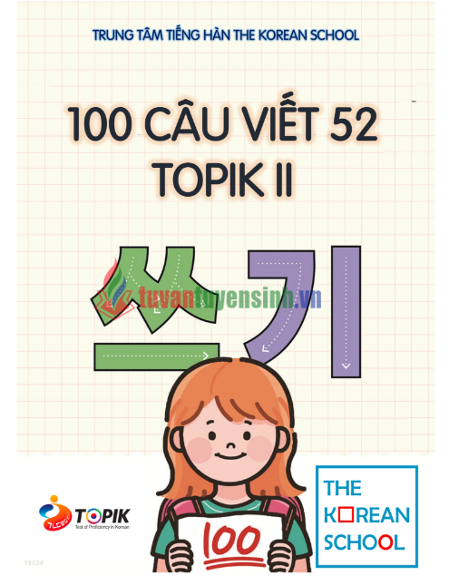 Tải FREE tài liệu 1000 Câu Viết 52 TOPIK II PDF