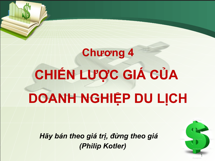 Tải FREE tài liệu Chiến Lược Giá Của Doanh Nghiệp Du Lịch PDF