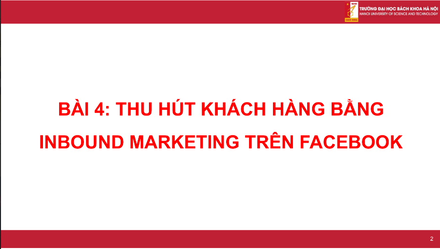 Tải FREE tài liệu Facebook Marketing - Bài 4 Thu Hút Khách Hàng Bằng Inbound Marketing Trên Facebook PDF
