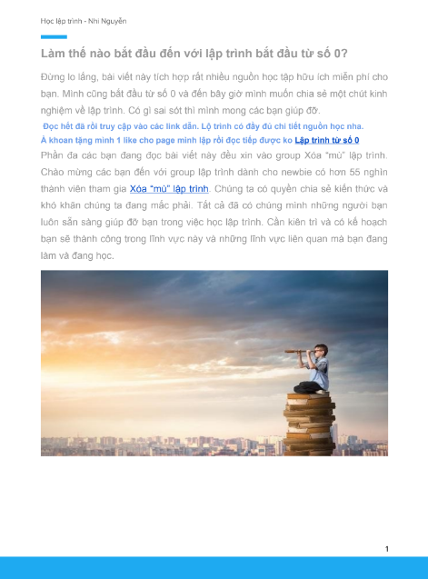 Tải FREE tài liệu Học Lập Trình Từ Con Số 0 PDF