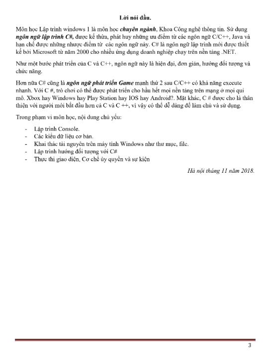 Tải FREE tài liệu Lập Trình C# Cơ Bản Qua Các Ví Dụ PDF