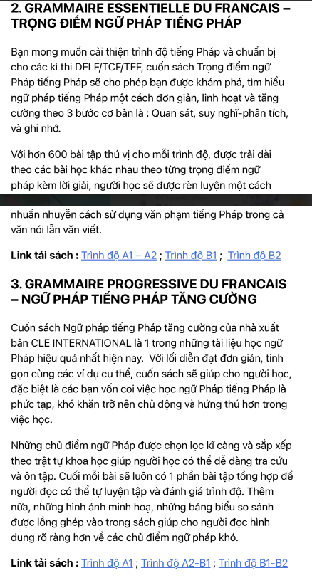 Tải FREE tài liệu PDF Tổng Hợp Sách Ngữ Pháp, Từ Vựng Tiếng Pháp (A1, A2, B1, B2) 6 Tải FREE tài liệu PDF Tổng Hợp Sách Ngữ Pháp, Từ Vựng Tiếng Pháp (A1, A2, B1, B2)