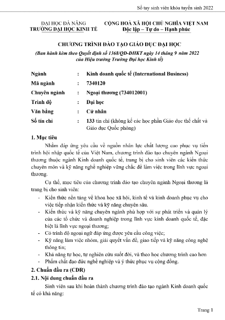 Tải FREE tài liệu Sổ Tay Sinh Viên PDF - Đại học Kinh Tế