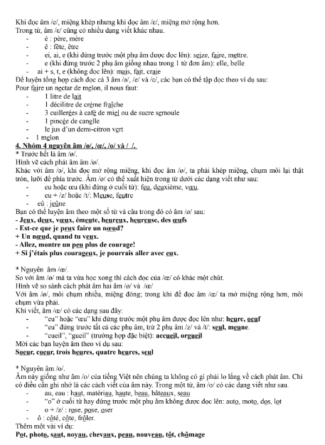 Tài liệu Luyện Phát Âm Tiếng Pháp VTV2 tải FREE PDF