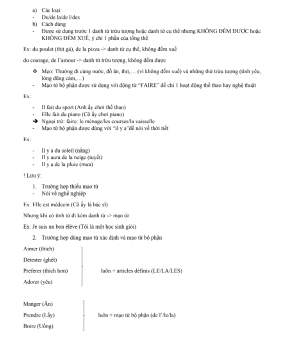 Tài liệu Ngữ Pháp Tiếng Pháp PDF tải FREE có tiếng Việt