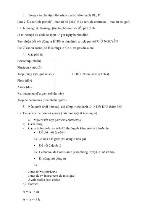 Tài liệu Ngữ Pháp Tiếng Pháp PDF tải FREE có tiếng Việt