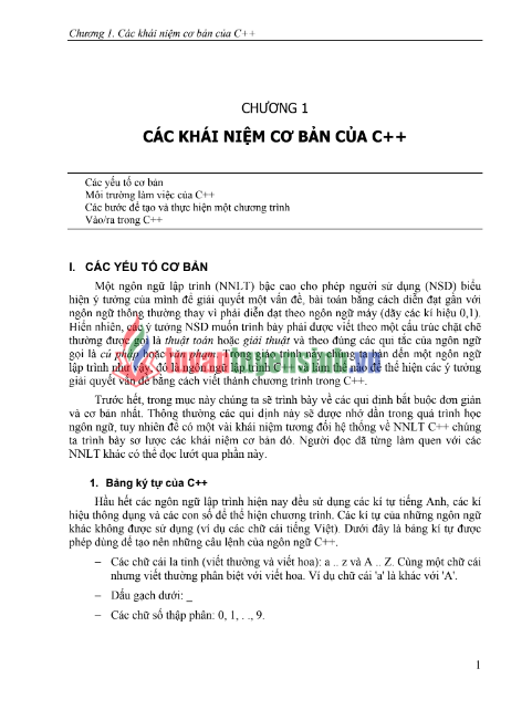 Tải FREE Bài Giảng Ngôn Ngữ Lập Trình C C++ PDF - Đại Học Quốc Gia Hà Nội 6 Tải FREE Bài Giảng Ngôn Ngữ Lập Trình C C++ PDF - Đại Học Quốc Gia Hà Nội