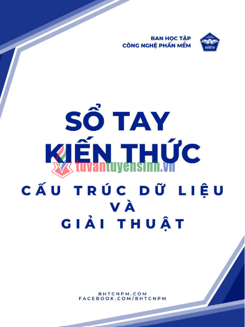 Tải FREE Sổ Tay Kiến Thức Cấu Trúc Dữ Liệu Và Giải Thuật PDF - Đại Học Công Nghệ Thông Tin ĐHQG TPHCM