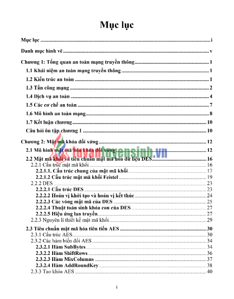 Tải FREE bài giảng An Ninh Mạng Thông Tin PDF - Học Viện Công Nghệ Bưu Chính Viễn Thông