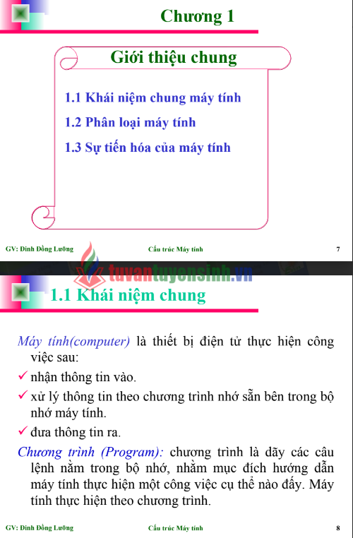 Tải FREE bài giảng Cấu Trúc Máy Tính PDF - Đại học Thủy Sản