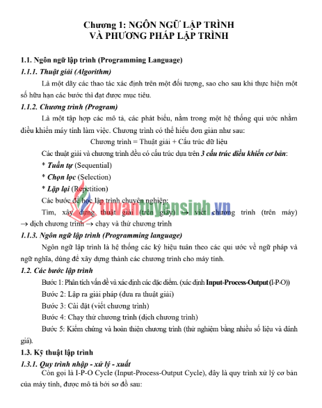 Tải FREE bài giảng Lập Trình C PDF - TS. Nguyễn Tuấn Linh