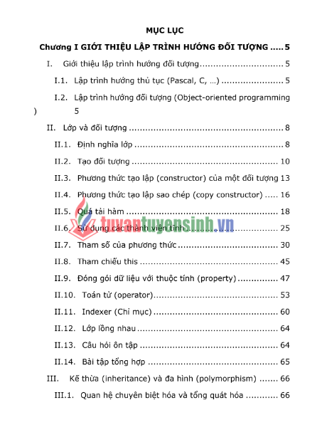 Tải FREE bài giảng Lập Trình Hướng Đối Tượng PDF - Đại học Phan Thiết 7 Tải FREE bài giảng Lập Trình Hướng Đối Tượng PDF - Đại học Phan Thiết