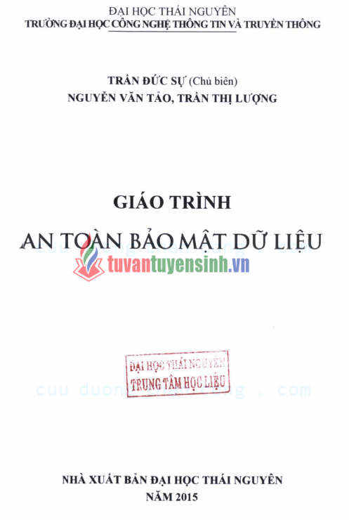Tải FREE giáo trình An Toàn Bảo Mật Dữ Liệu PDF - Đại Học Thái Nguyên 7 Tải FREE giáo trình An Toàn Bảo Mật Dữ Liệu PDF - Đại Học Thái Nguyên