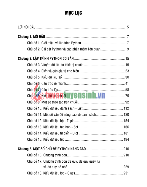 Tải FREE giáo trình Đường Vào Lập Trình Python PDF - Đại học Quốc Gia Hà Nội