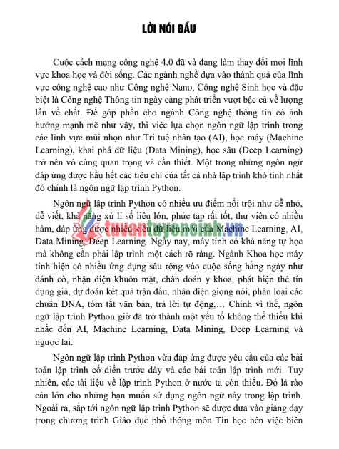 Tải FREE giáo trình Đường Vào Lập Trình Python PDF - Đại học Quốc Gia Hà Nội