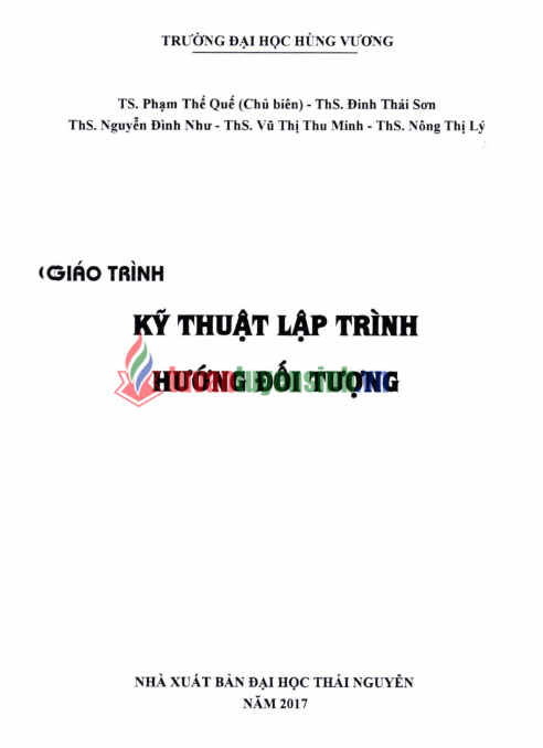 Tải FREE giáo trình Kỹ Thuật Lập Trình Hướng Đối Tượng PDF - Đại học Hùng Vương 9 Tải FREE giáo trình Kỹ Thuật Lập Trình Hướng Đối Tượng PDF - Đại học Hùng Vương