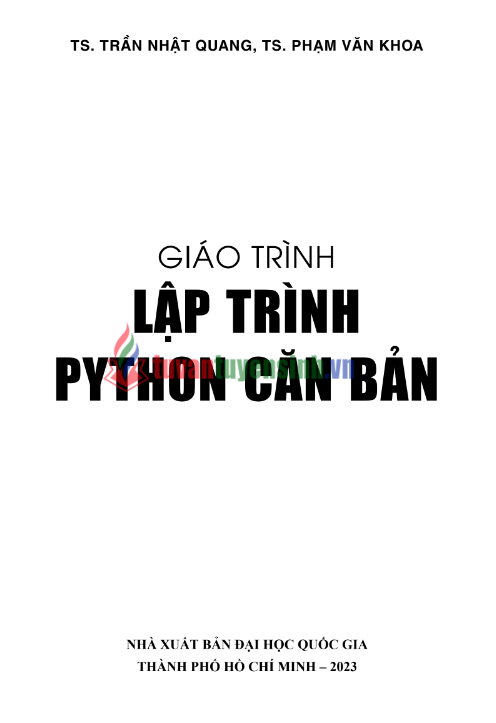 Tải FREE giáo trình Lập Trình Python Cơ Bản PDF - Đại học Sư Phạm Kỹ Thuật TPHCM