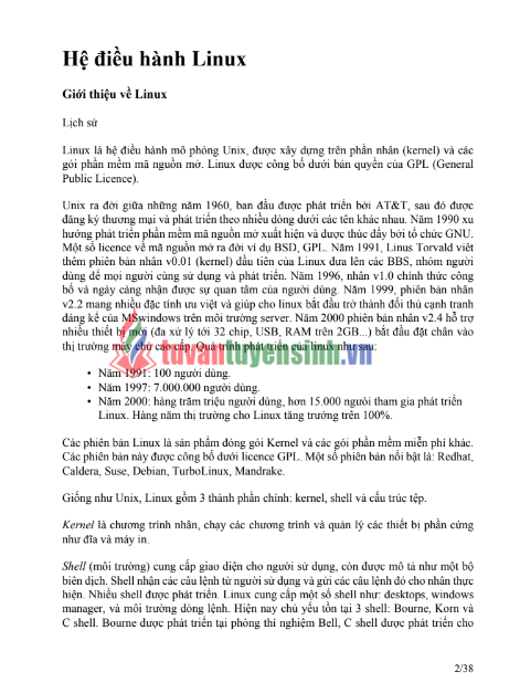 Tải FREE giáo trình Linux PDF - Đại học Quốc Gia Hà Nội 8 Tải FREE giáo trình Linux PDF - Đại học Quốc Gia Hà Nội