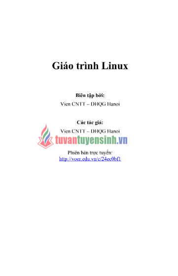 Tải FREE giáo trình Linux PDF - Đại học Quốc Gia Hà Nội 9 Tải FREE giáo trình Linux PDF - Đại học Quốc Gia Hà Nội