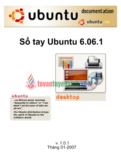 Tải FREE giáo trình Sổ Tay Ubuntu 6.06.1 PDF