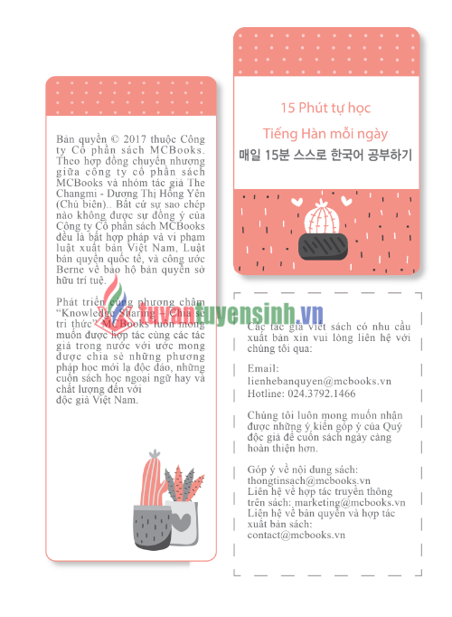 Tải FREE sách 15 Phút Tự Học Tiếng Hàn Mỗi Ngày PDF