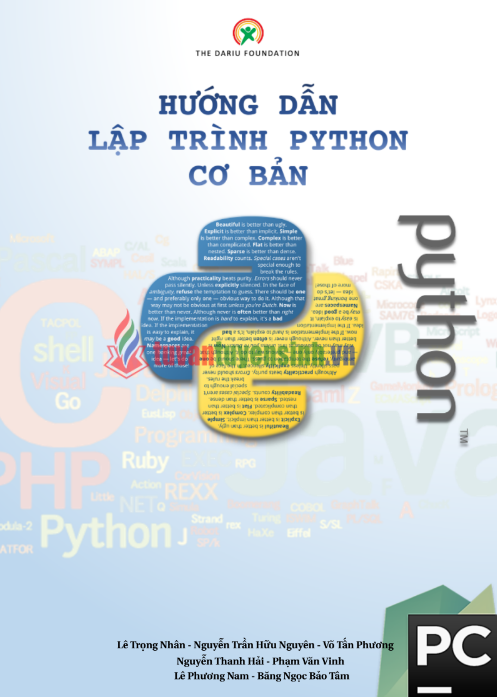 Tải FREE sách Hướng Dẫn Lập Trình Python Cơ Bản PDF